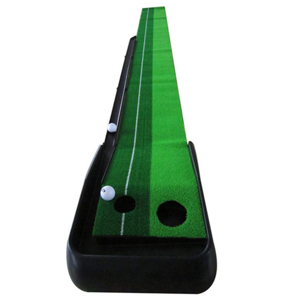 **Portable Golf Putting Mat with Training Aid - Indoor/Outdoor Mini Golf Practice Set for Home, Office & Backyard - Improve Short Game Skills**