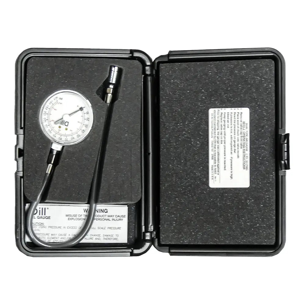 Dill 8810J Large Bore Aircraft Tire Gauge - 0-160 PSI Heavy Duty Tire Pressure Gauge for Aviation & Industrial Use | Perfect for Airplane Tires, Heavy Equipment & Truck Tires