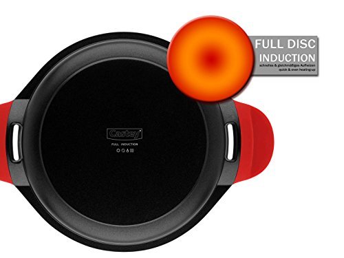 Premium 20cm Red Induction Tall Casserole Pan - Heavy Duty Ceramic Coated Dutch Oven for Baking, Roasting & Slow Cooking | Stovetop to Oven Safe | Perfect for Soups, Stews & Family Meals