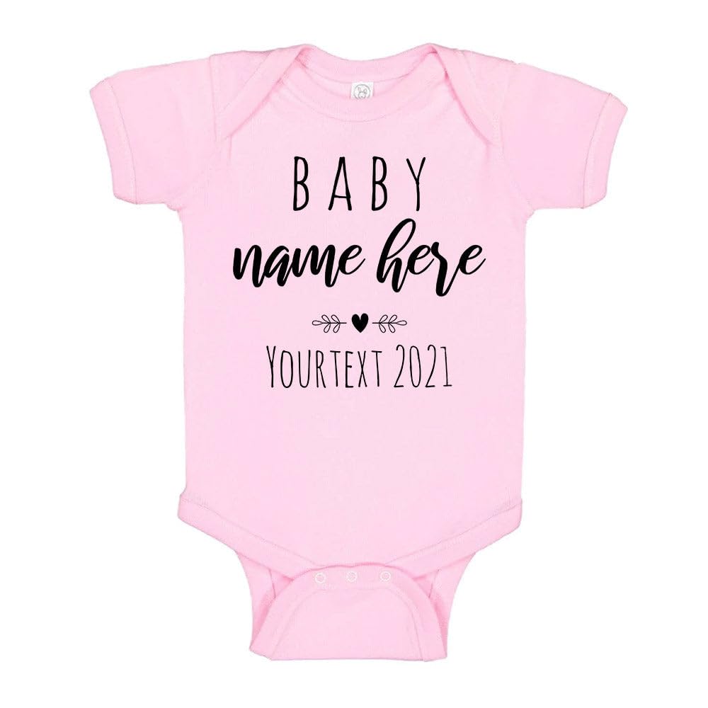 Custom Pregnancy Announcement Onesie - Personalized Baby Bodysuit with Text for Newborns | Perfect for Gender Reveal, Baby Showers & First Photos