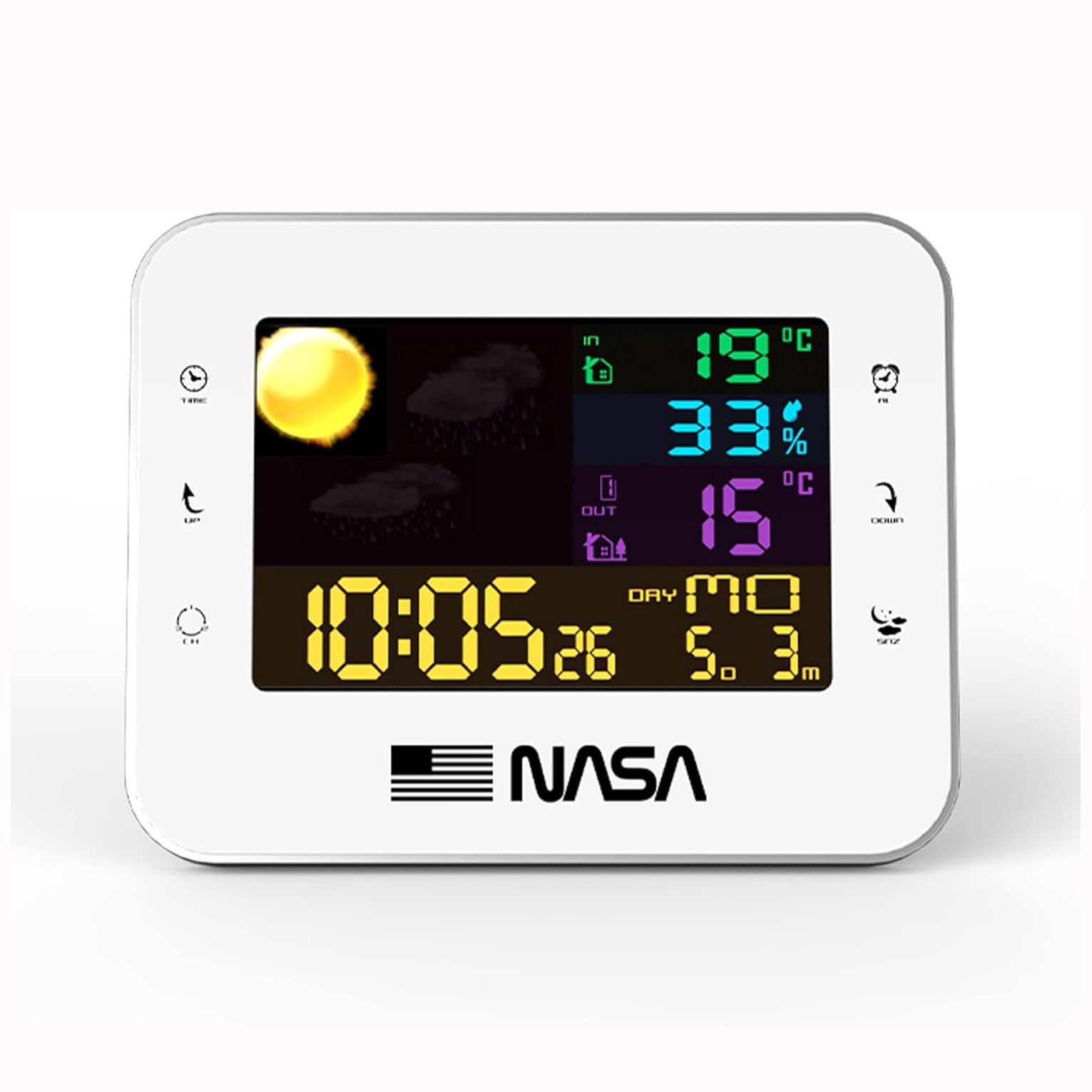 NASA WS500 Weather Station - Wireless Digital Weather Monitor with Wind Speed, Temperature & Humidity Sensor | Perfect for Home, Garden & Outdoor Activities