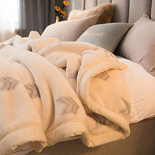 Premium Korean Mink Fleece Blanket - Heavyweight 2-Ply Reversible with Antler Animal Print - Ultra Soft Plush Warm Winter Blanket for Adults (Full Size) - Perfect for Cozy Nights, Couch Lounging & Seasonal Home Decor