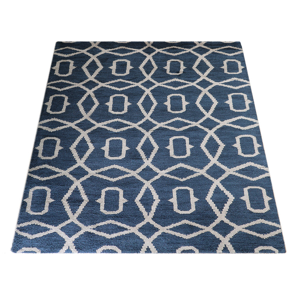 Hand Knotted Hexagonal Wool Rug - Boho Chic Home Decor for Living Room, Bedroom, or Nursery
