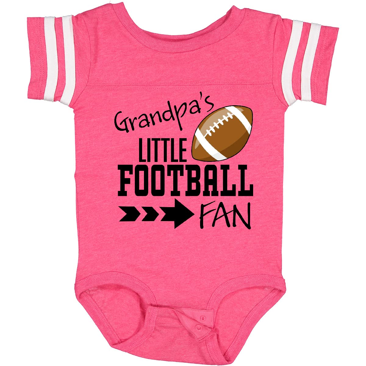 Inktastic Grandpa's Little Football Fan Baby Bodysuit - Cute Infant Onesie for Football Games, Family Outings & Photo Shoots - 100% Cotton Soft Unisex Baby Gift