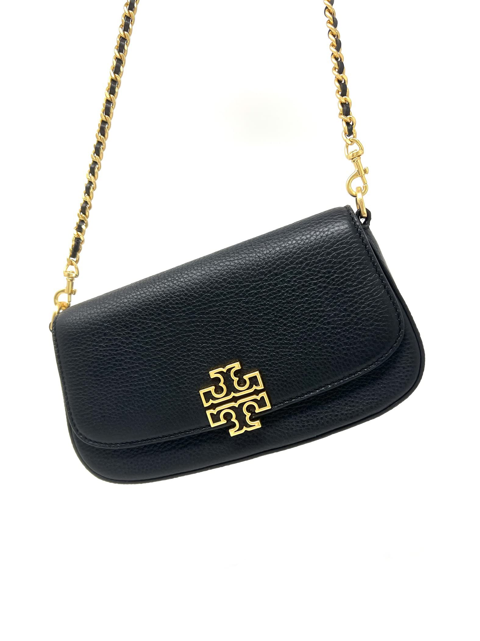 Tory Burch Britten Convertible Crossbody Bag 138772 - Black Leather Shoulder Purse for Women, Perfect for Work, Travel & Everyday Use