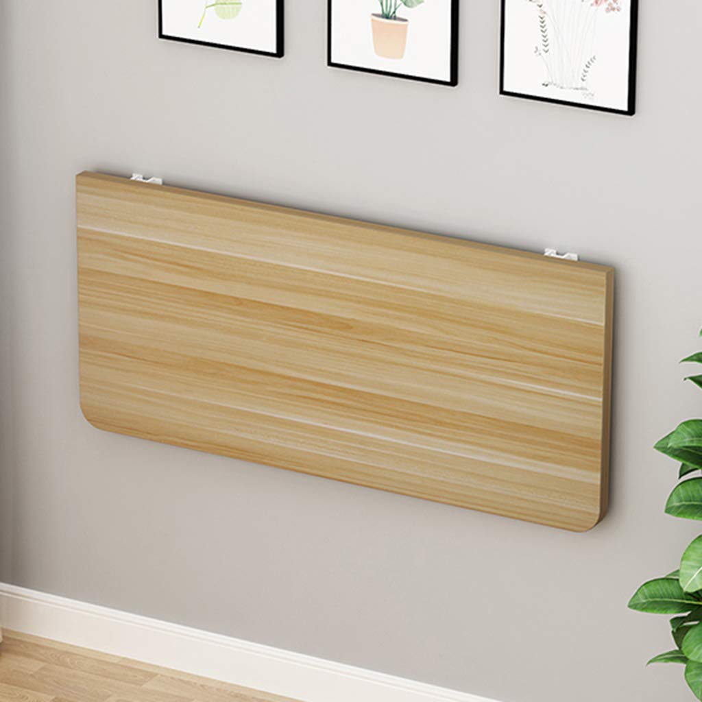 Wall-Mounted Drop-Leaf Folding Table - Space Saving Computer Desk & Kitchen Dining Table for Small Spaces - Perfect for Home Office, Laundry Room & Studio Apartments