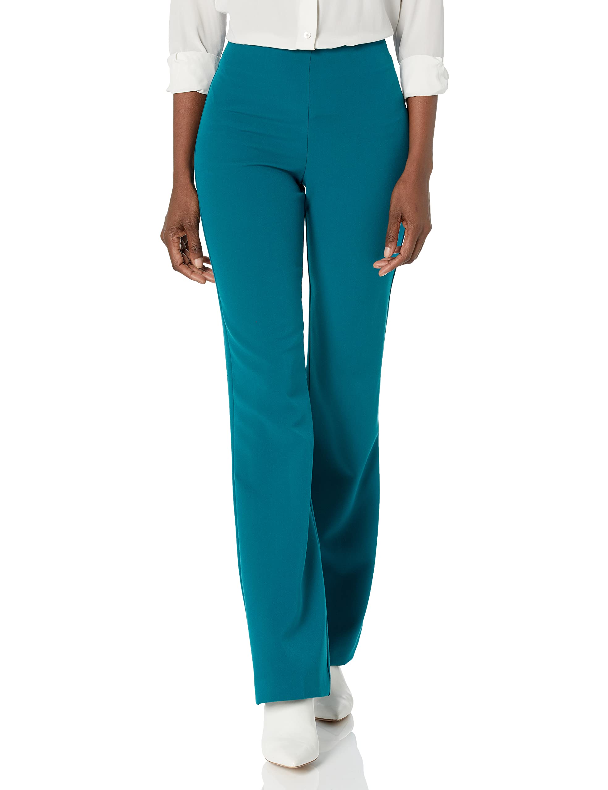 Trina Turk Women's Wide Leg Pants - High Waist Flowy Trousers for Work & Casual | Comfortable Stretch Fabric for Office, Travel & Everyday Wear