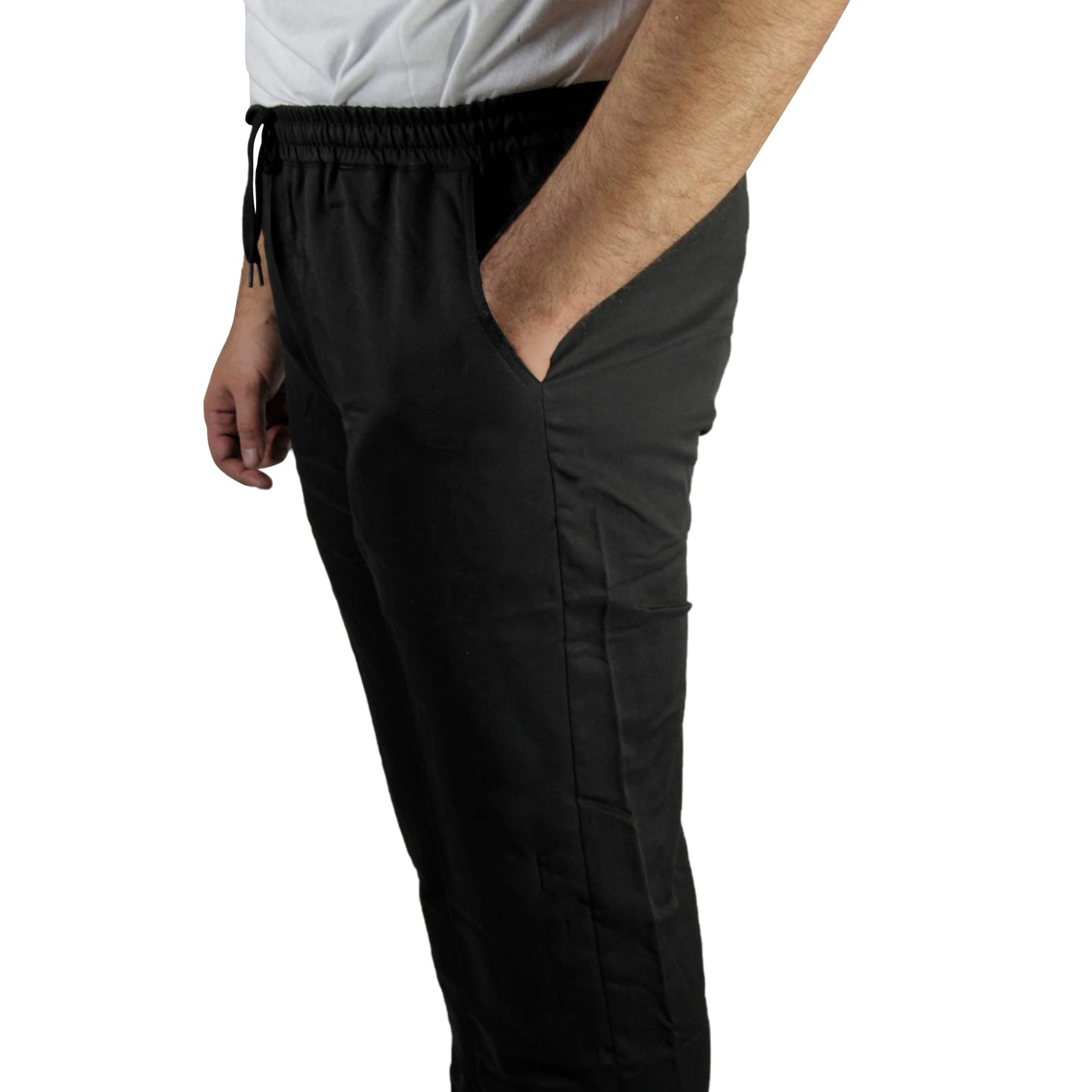 Comfortable Men's Relax Fit Joggers & Thobe Kurta Pants - Adjustable Drawstring Cotton Lounge Pants for Sleep, Yoga, and Home Wear