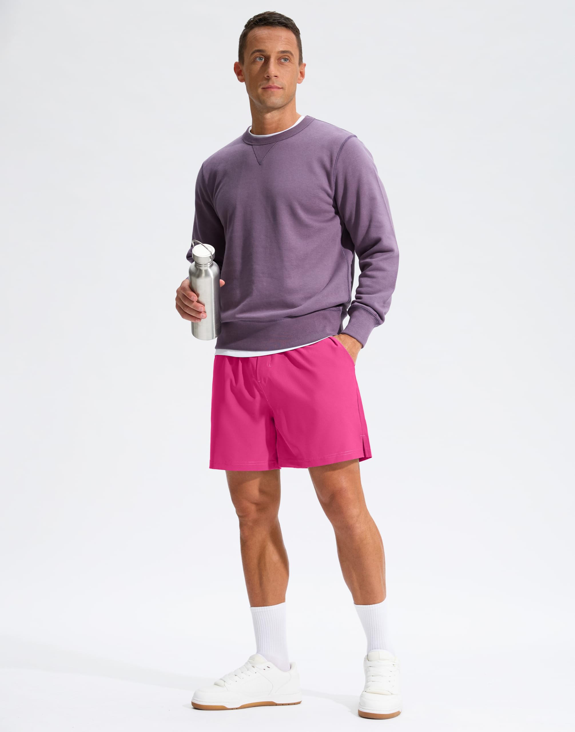 **Soothfeel Men's 5 Inch Running Shorts with Zipper Pockets - Quick Dry, Breathable Athletic Shorts for Gym, Workout, Tennis & Sports | Lightweight & Comfortable for Jogging, Training & Active Lifestyle**