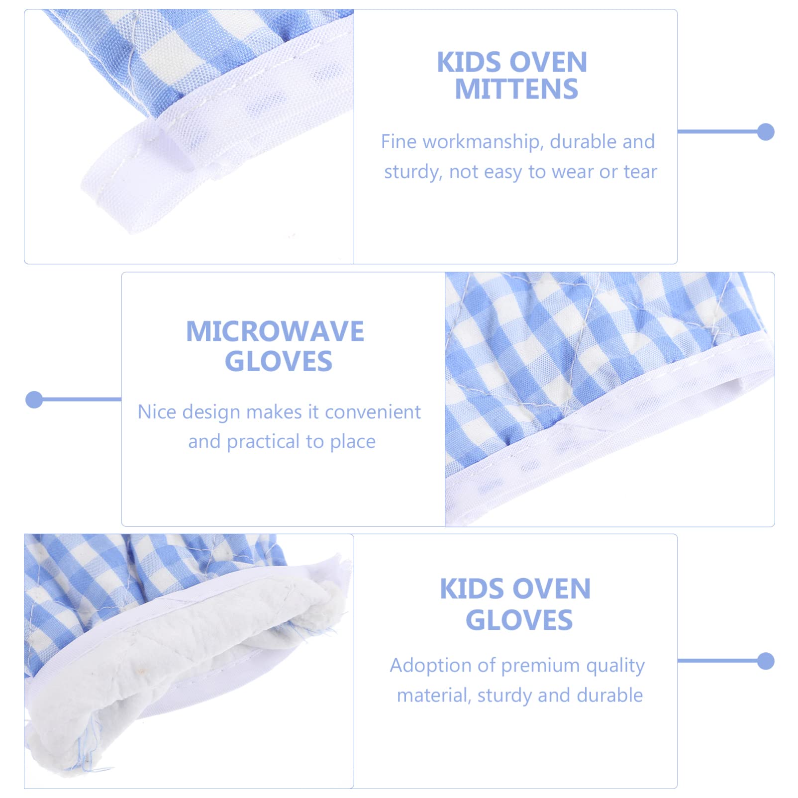 DOITOOL Heat Resistant Kids Oven Mitts - Safe Baking Gloves for Children, Microwave & Kitchen Use - Perfect for Baking, Cooking, BBQ and Family Kitchen Activities