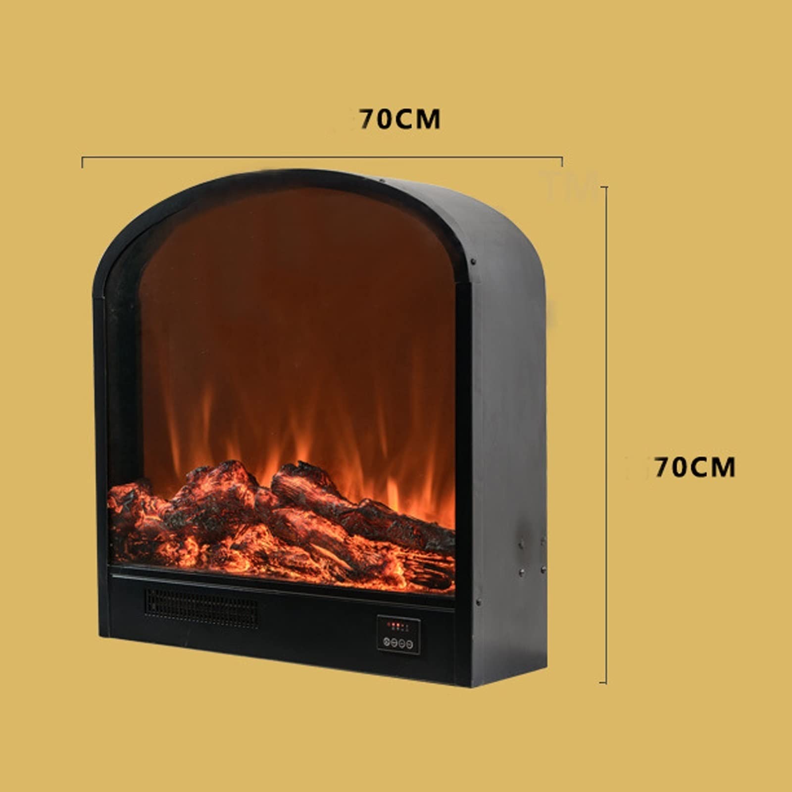 3D Simulation Flame Electric Fireplace with Adjustable Heat & Remote Control - Recessed LED Fireplace Heater for Home Decor | Perfect for Living Rooms, Bedrooms & Offices