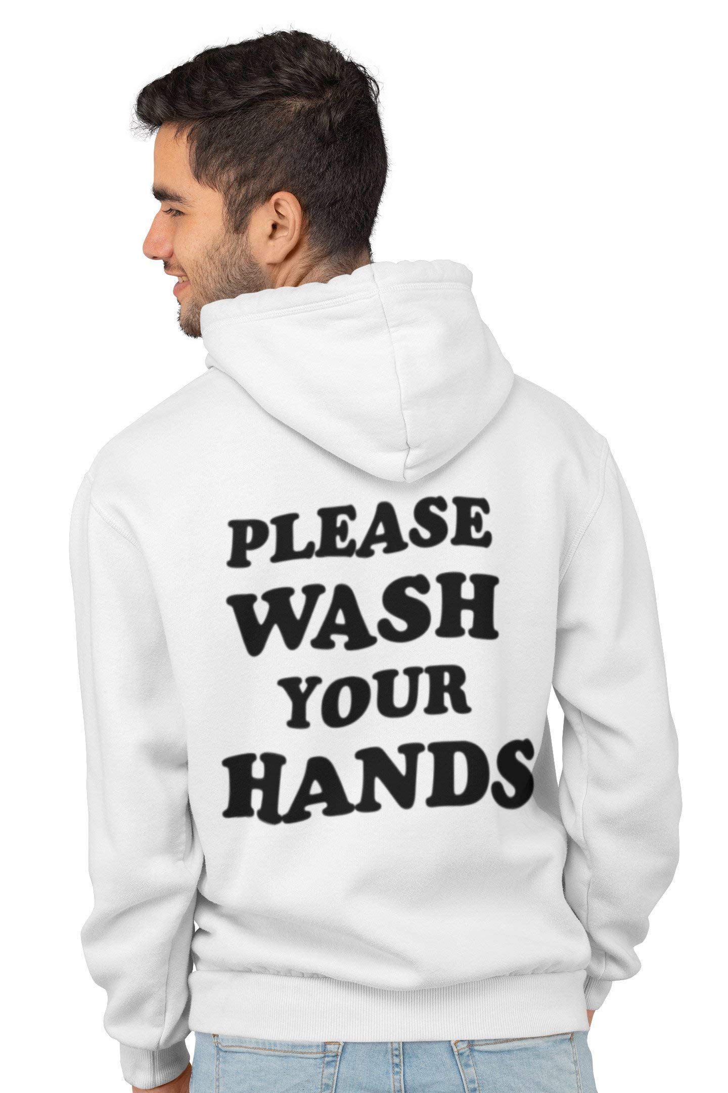 Funny 'Please Wash Your Hands' Germ Virus Hoodie - Unisex Pullover Sweatshirt for Anti-Bacterial Awareness & Humor | Perfect for Healthcare Workers, Students, and Pandemic Safety