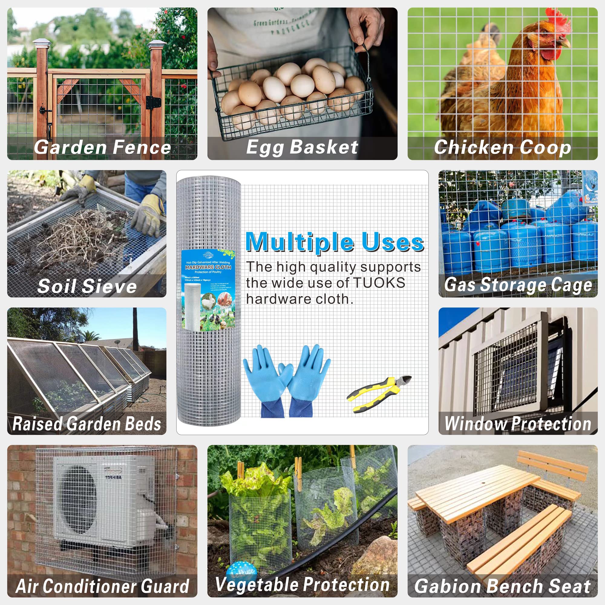 1/4 Inch Square Openings 23 Gauge Hot-Dip Galvanized Welded Wire Mesh - 36