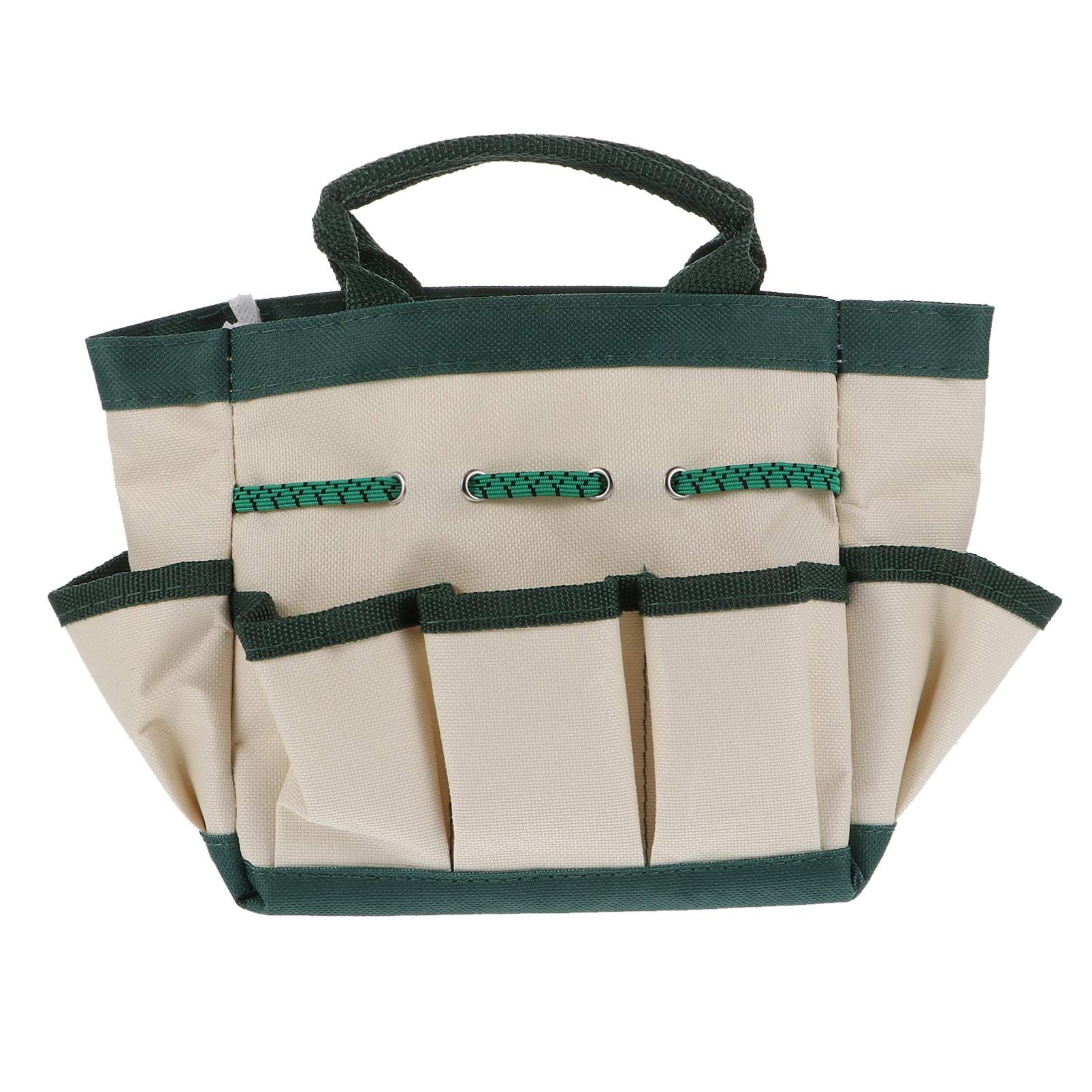 Happyyami Heavy Duty Garden Tool Bag - Durable Cloth Storage Tote with Multiple Pockets for Planting Tools, Hand Tools & Gardening Accessories - Perfect Organizer for Indoor/Outdoor Gardening, Landscaping & DIY Projects