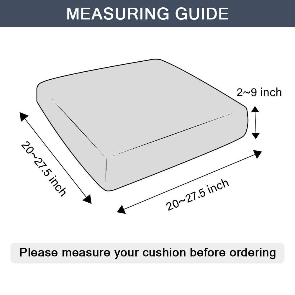 CONRUSER Soft Velvet Stretch Couch Cushion Covers - Elastic Bottom Furniture Protector Slipcovers (Small, Light Grey) | Perfect for Living Room Sofas, Sectionals & Home Decor