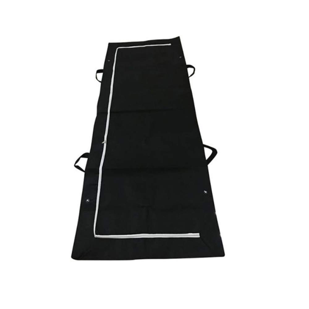 Disposable Non-Woven Body Bag with 4 Anti-Leak Handles - Waterproof & Anti-Corrosion Corpse Wrap for Morgues, Funeral Homes & Emergency Situations - Black