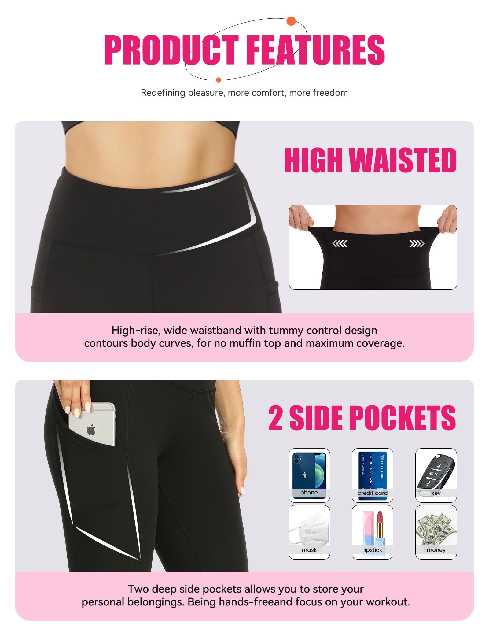3 Pack Women's High Waist Yoga Shorts with Pockets - Tummy Control Biker Workout Shorts for Running, Gym & Cycling | Perfect for Yoga, Fitness & Active Lifestyle