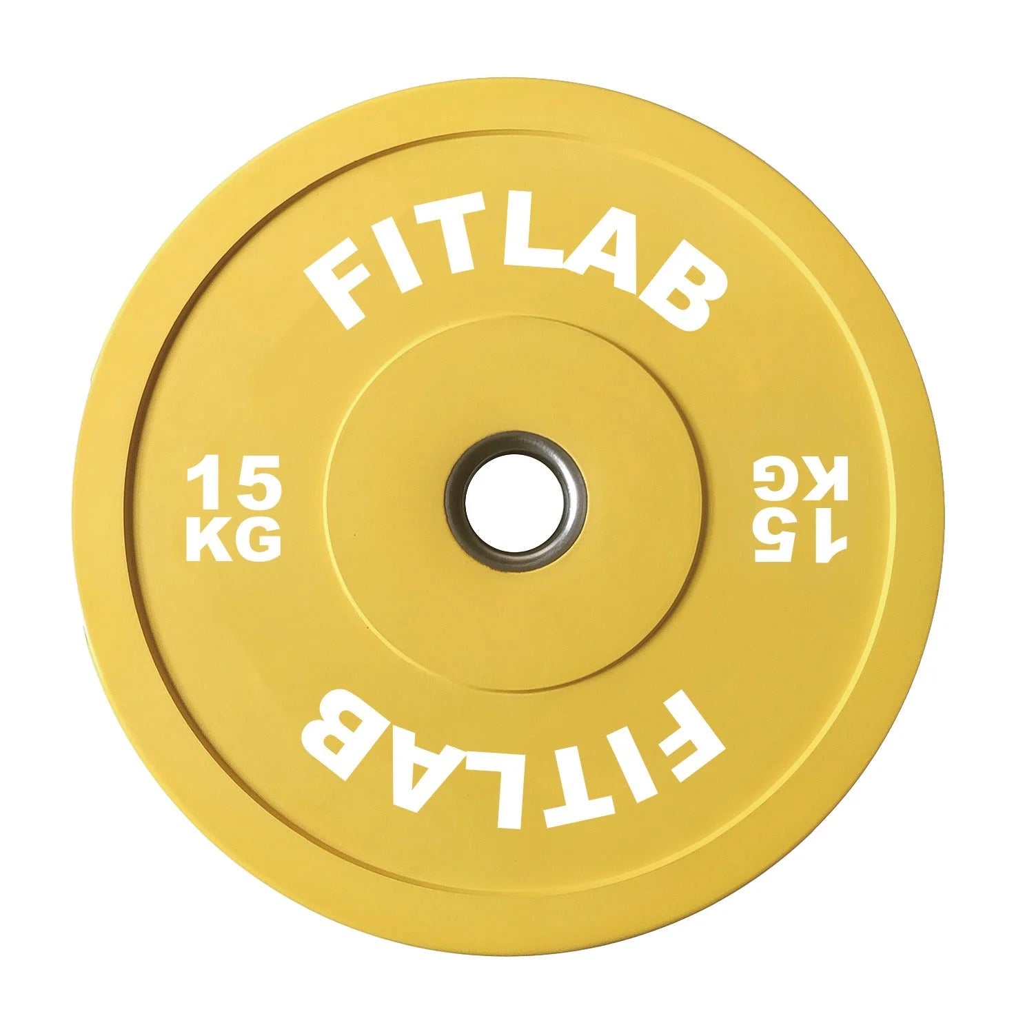 FITLAB Premium Colored Bumper Plates - Olympic Weightlifting Plates for CrossFit, Home Gym & Strength Training - Durable Rubber Plates for Drop Protection & Noise Reduction