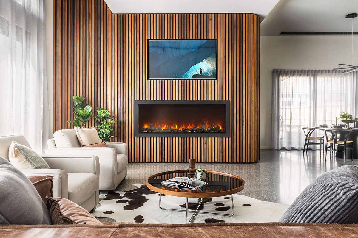 Napoleon Astound 62 Inch Smart Built-In Linear Electric Fireplace - Modern Heating Solution for Living Room, Bedroom & Office Spaces
