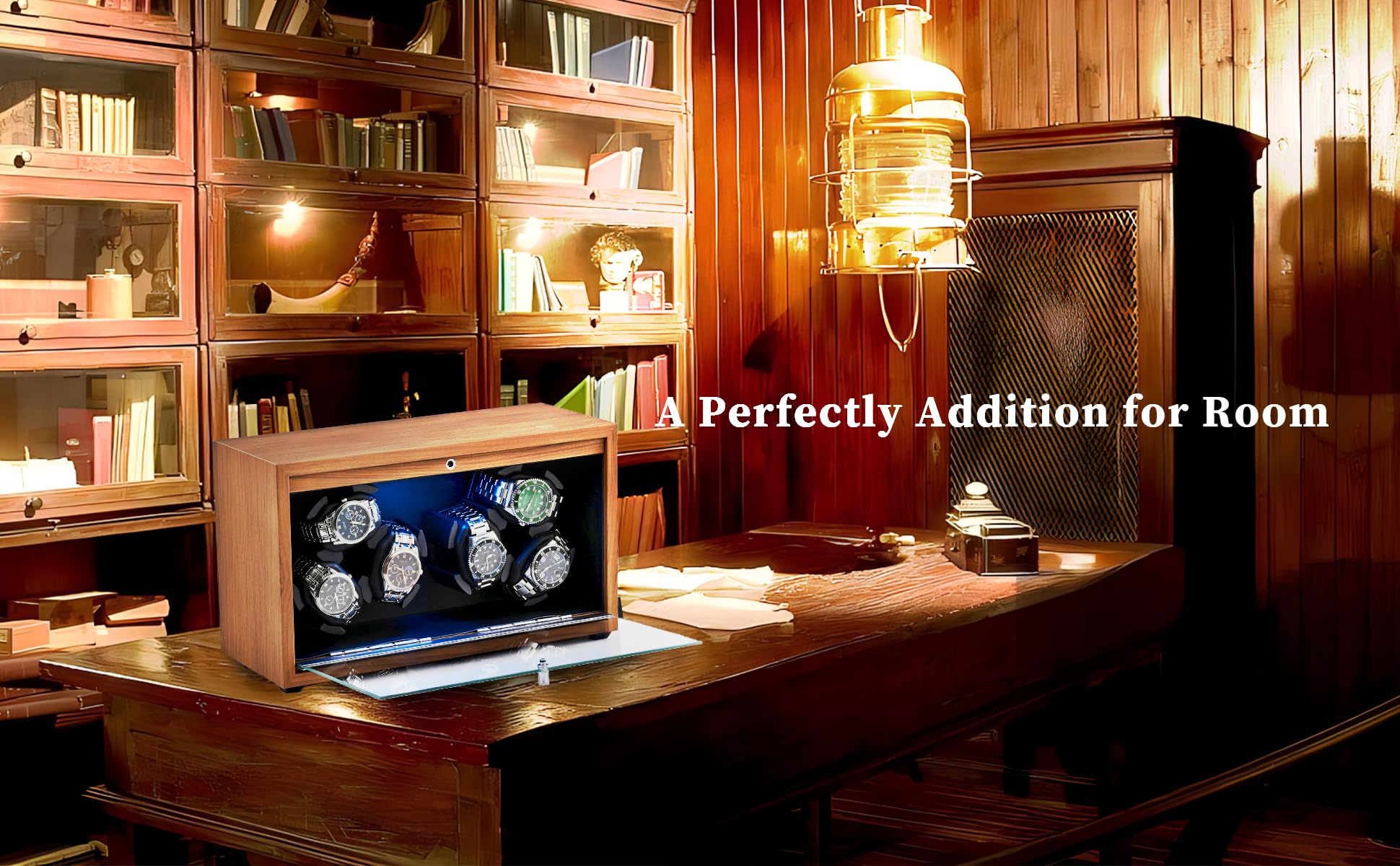 Premium Automatic Watch Winder with LED Display & Memory Foam - Ultra Quiet Japanese Motor, 4 Rotation Modes for Men's & Women's Watches - Perfect for Watch Collection Storage & Maintenance