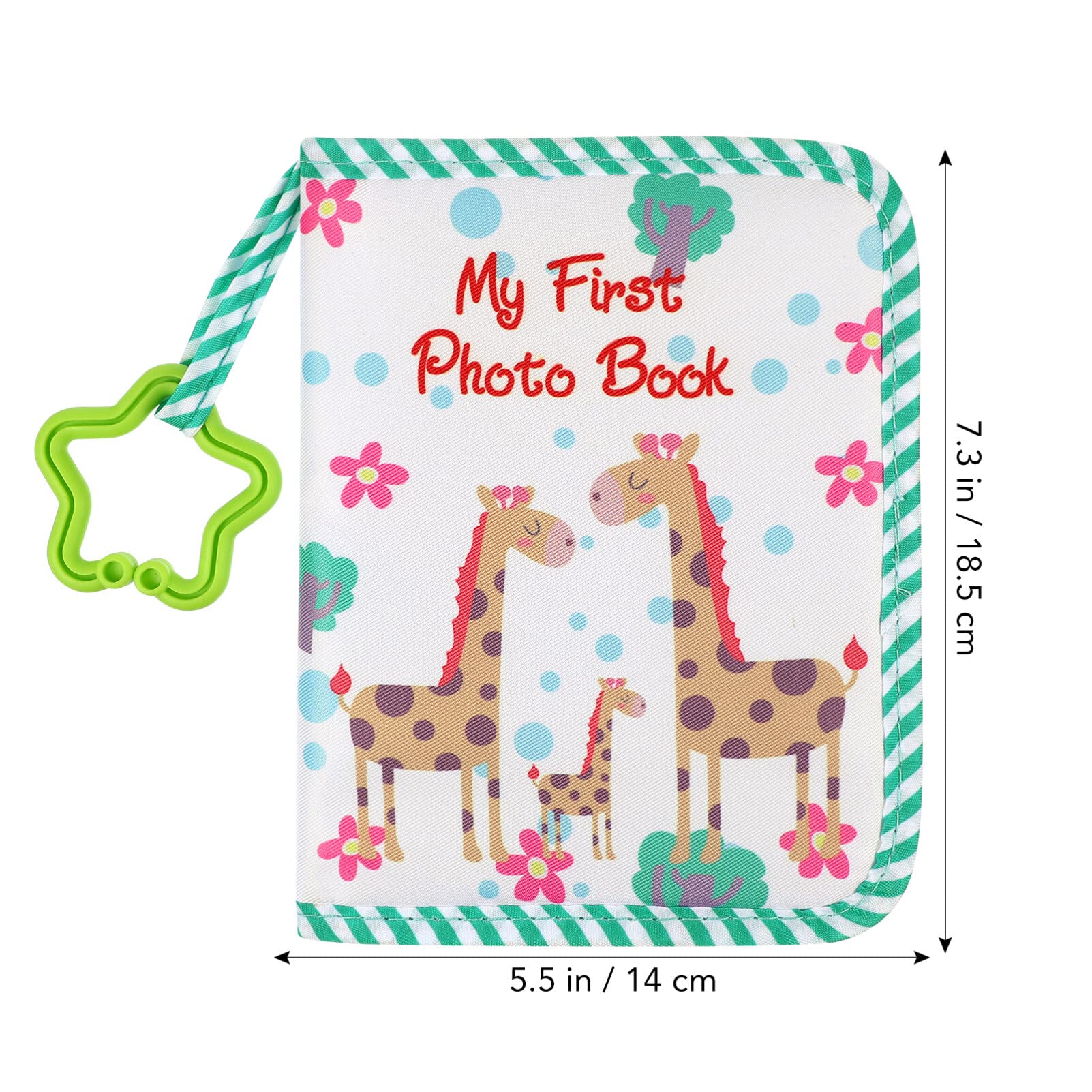 NUOBESTY Baby First Year Memory Book - Soft Cloth Photo Album for Newborns, Infants & Toddlers - Cartoon Design Keepsake Scrapbook - Perfect for Baby Shower Gifts, 1st Birthday Presents & Family Photo Storage