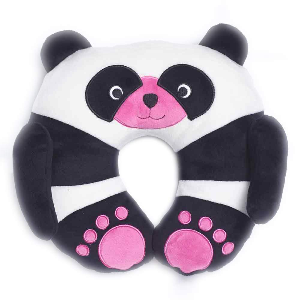 CHI CHI The Panda Travel Pillow for Kids - Soft & Supportive Neck Pillow for Airplane, Car Rides & Long Trips - Cuddly Comfort Travel Accessory for Toddlers & Children - Perfect for Flights, Road Trips & Nap Time