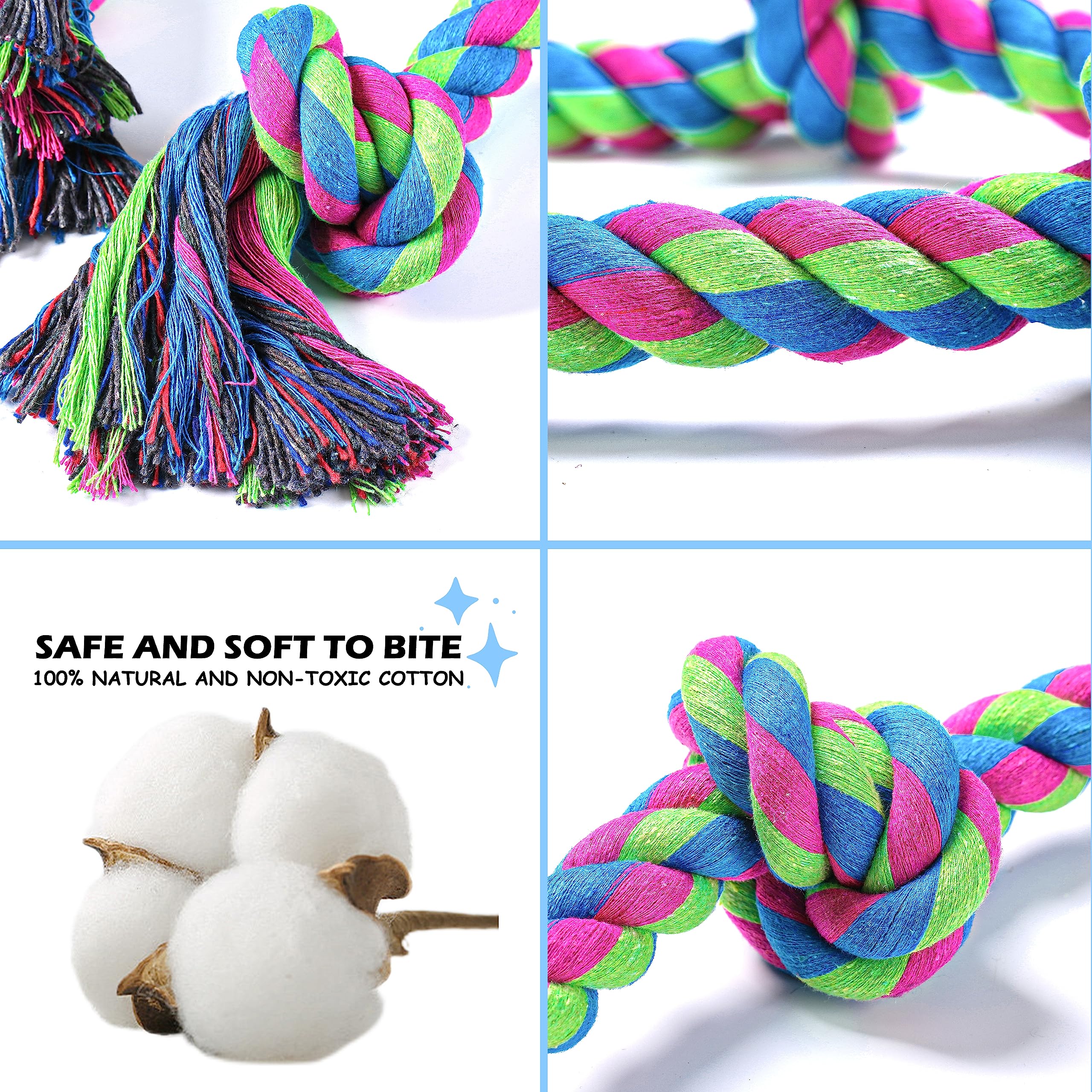 **Aitmexcn Indestructible Dog Rope Chew Toys for Large & Medium Dogs – 37 Inch 5-Knot Tough Tug Toy for Teeth Cleaning, Tug of War & Playtime – Durable Pet Chew Toy for Aggressive Chewers (Great for Training, Fetch & Bonding)**