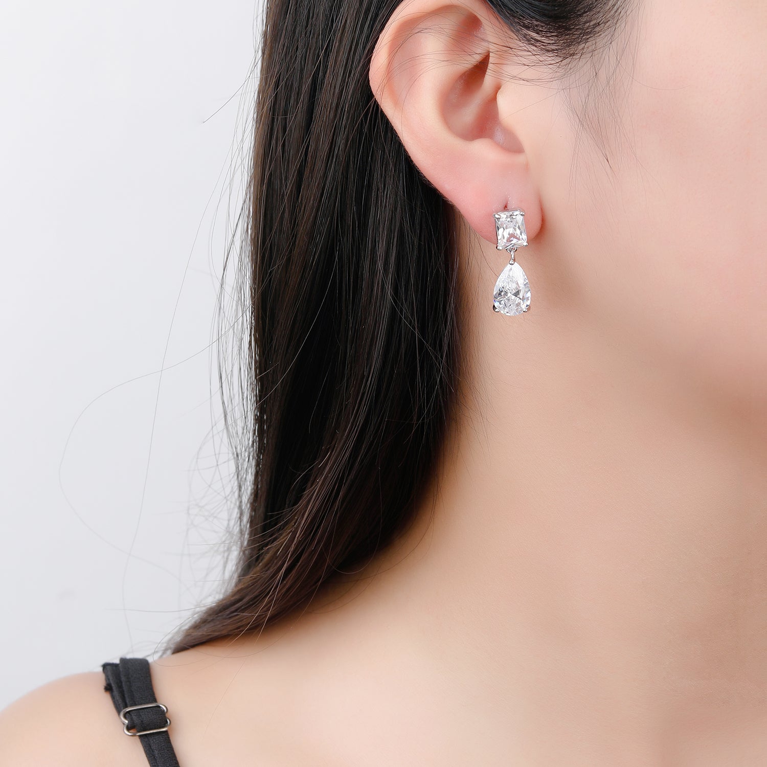 5A Cubic Zirconia Water Drop Earrings for Women - Elegant Dangling Ear Jewelry CE10042 - Perfect for Weddings, Parties & Special Occasions