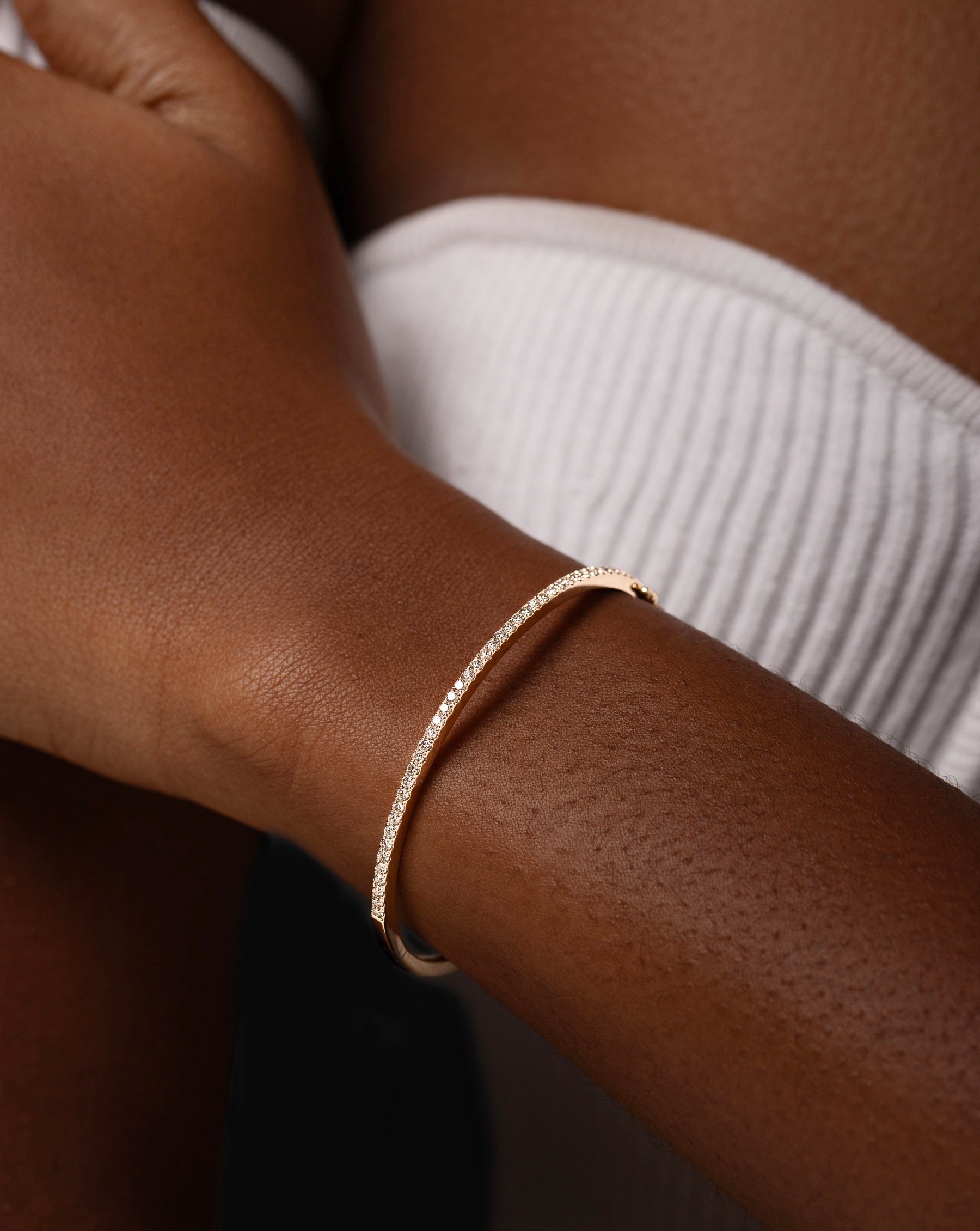 Elegant Classic Diamond Bangle Bracelet for Women - Perfect for Weddings, Anniversaries & Special Occasions