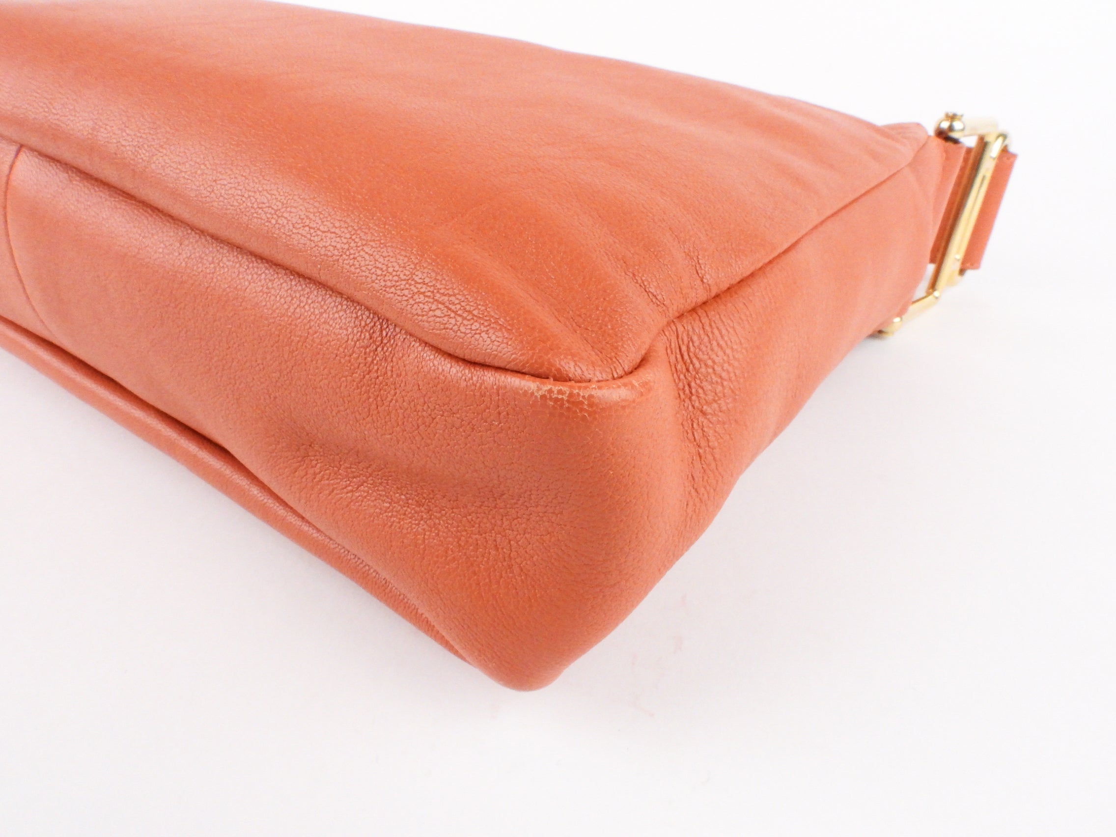 Chloe Vanessa Shoulder Bag - Genuine Orange Leather Crossbody Purse for Women | Perfect for Work, Travel & Everyday Use