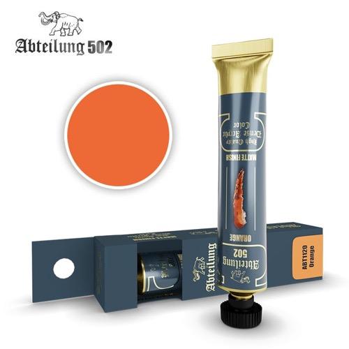 Abteilung 502 ABT1120 Orange Dense Acrylic Paint - 20mL Tube for Miniature Painting, Model Kits & Warhammer Figures | Premium Artist Quality Acrylics for Hobbyists