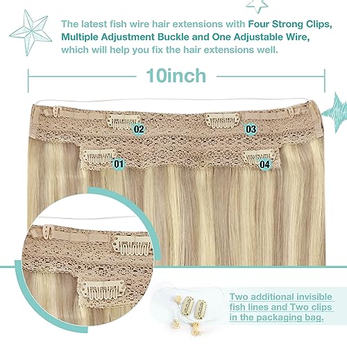 Premium 100% Human Hair Wire Hair Extensions for Women - Clip-In, Heat Resistant, Natural Look for Daily Styling & Special Occasions