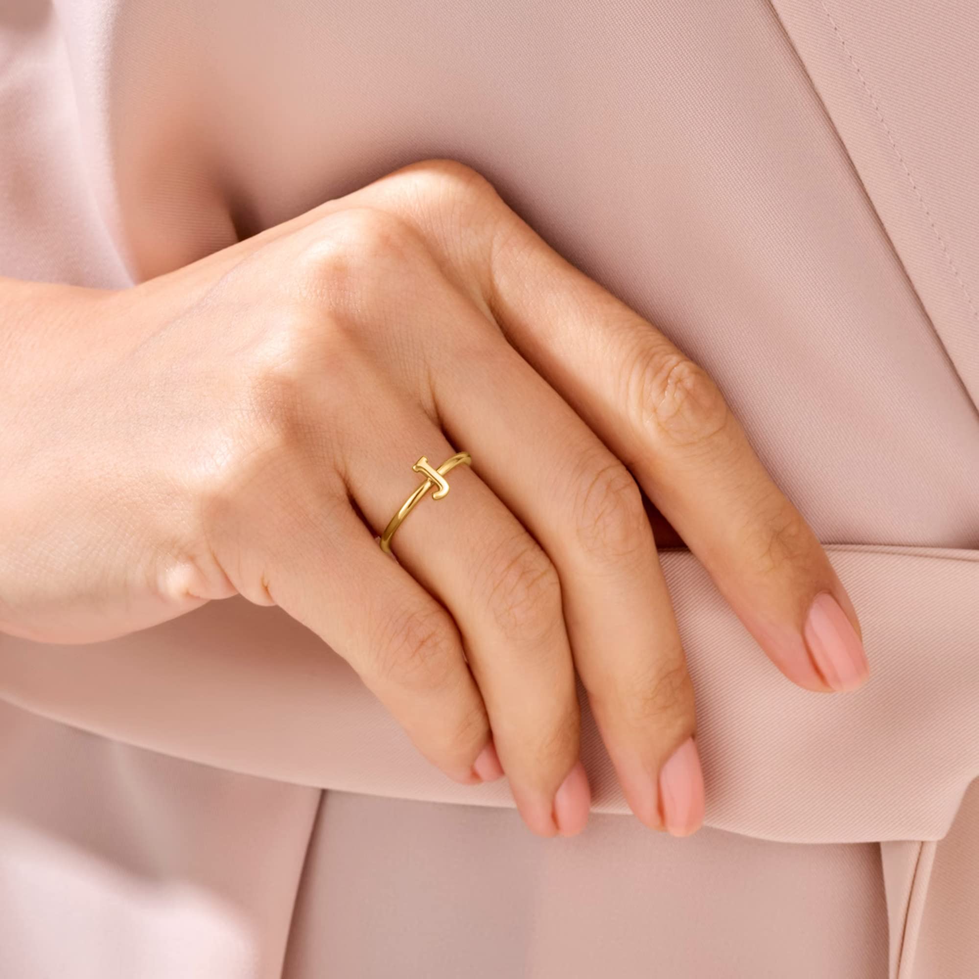 925 Sterling Silver Rings for Women - Adjustable Initial & Stackable Rings - Elegant Jewelry Gift for Her - Perfect for Everyday Wear, Stacking & Personalized Gifting