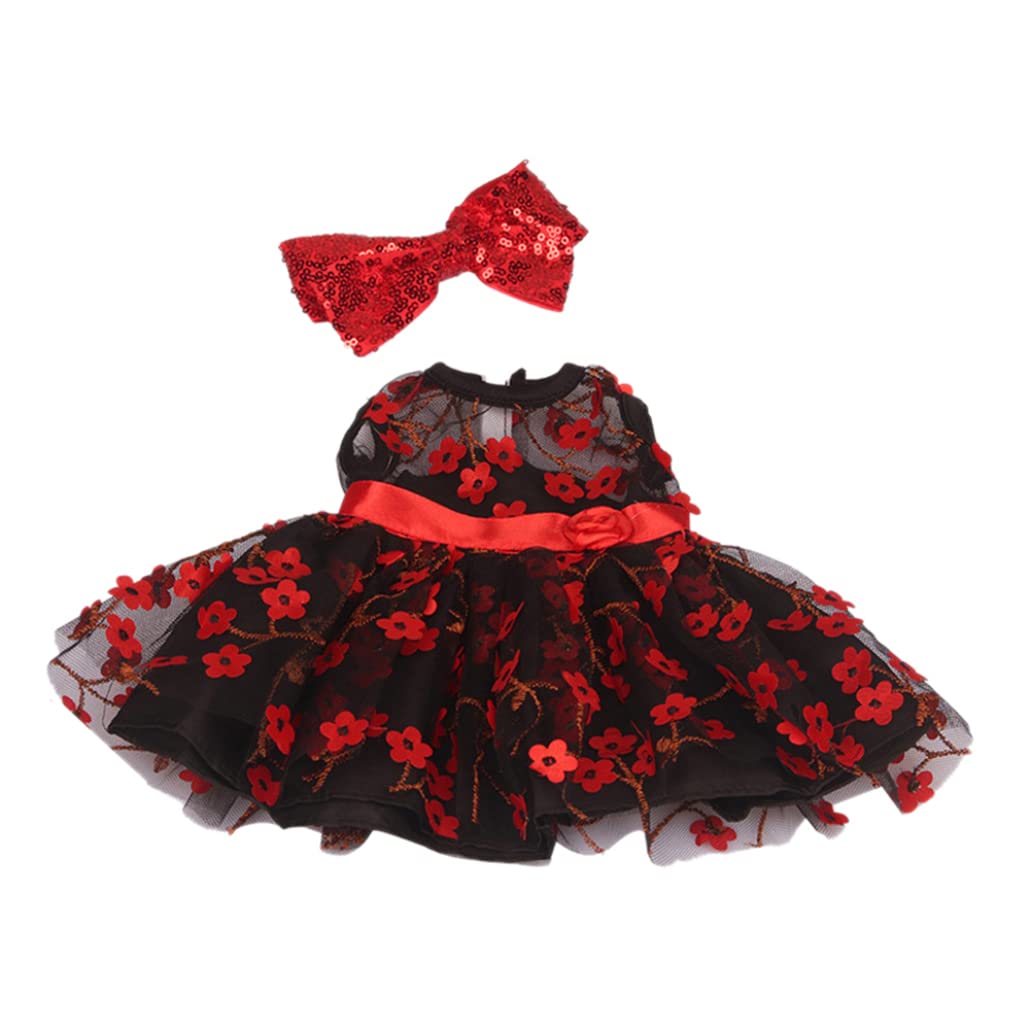 18 Inch Doll Clothes for Girls - Fashionable Doll Dress with Hair Band & Accessories (Black) - Perfect for Playtime, Collecting & DIY Doll Styling