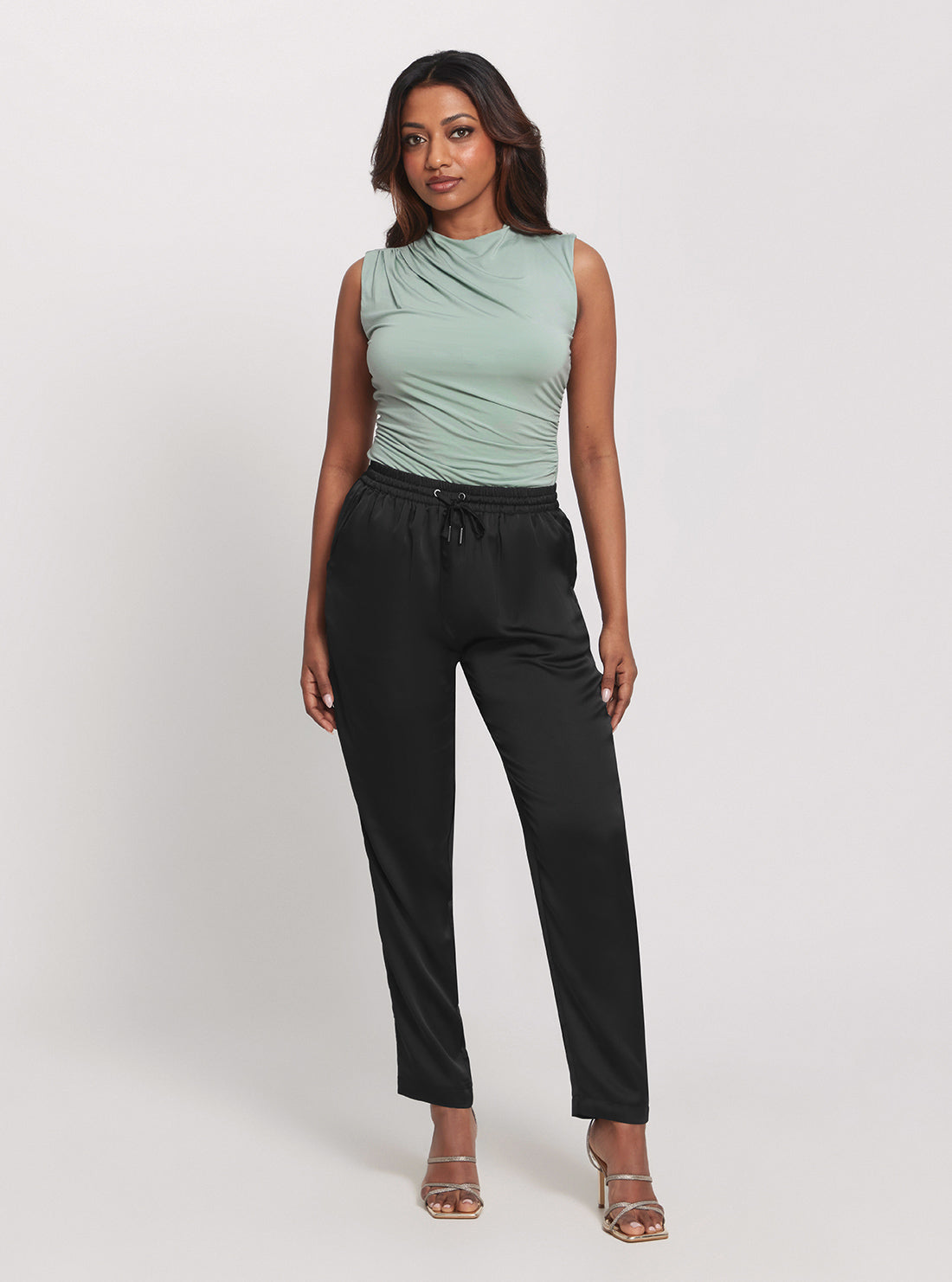 Eco-Friendly Black Viola Jogger Pants for Women - Comfortable Lounge & Workout Pants - Perfect for Yoga, Running, and Casual Wear