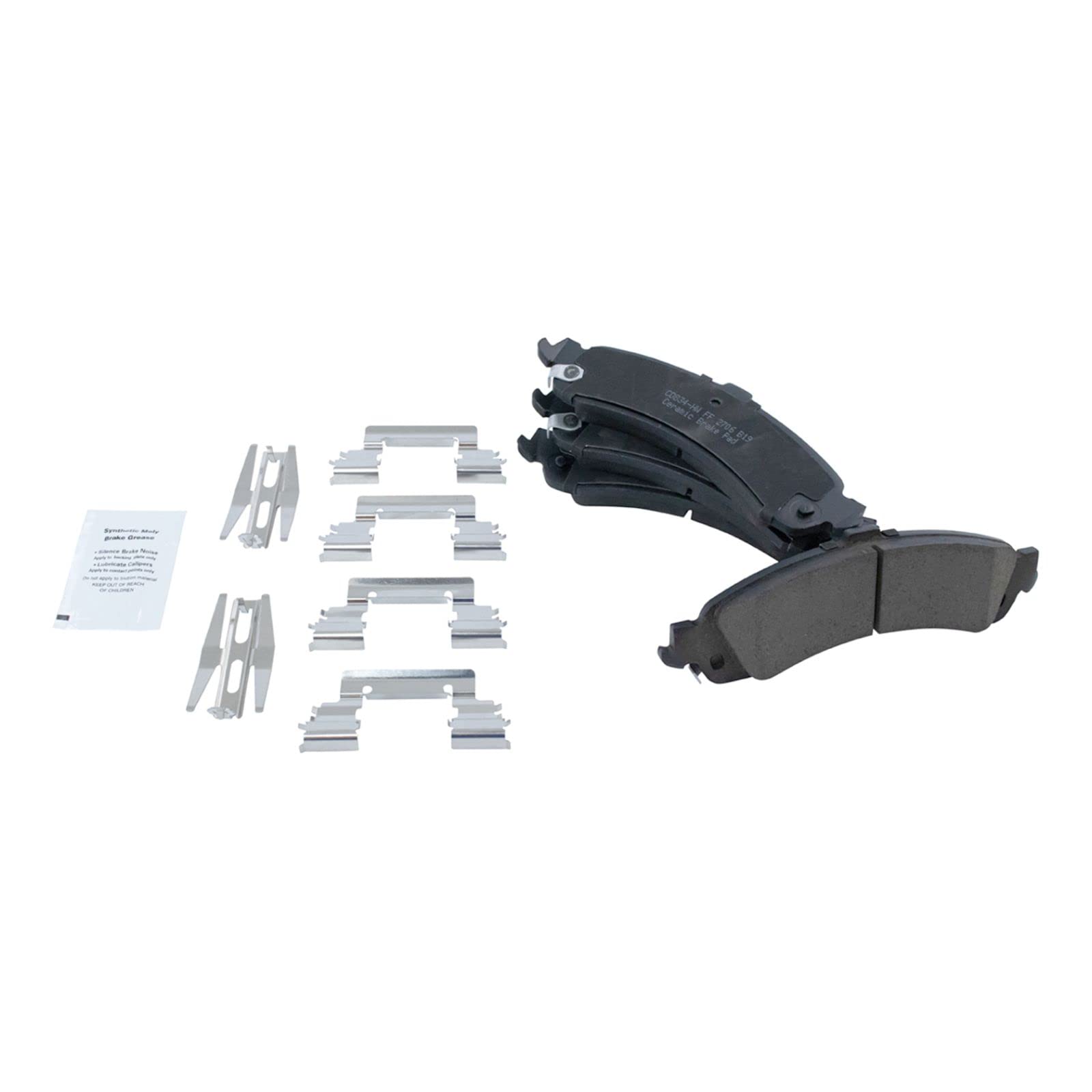 High-Quality Rear Ceramic Brake Pad & Rotor Parking Shoe Kit - Compatible with GM Vehicles | Durable Coated Backing Plates | Perfect for Daily Commuting, City Driving & Heavy-Duty Use