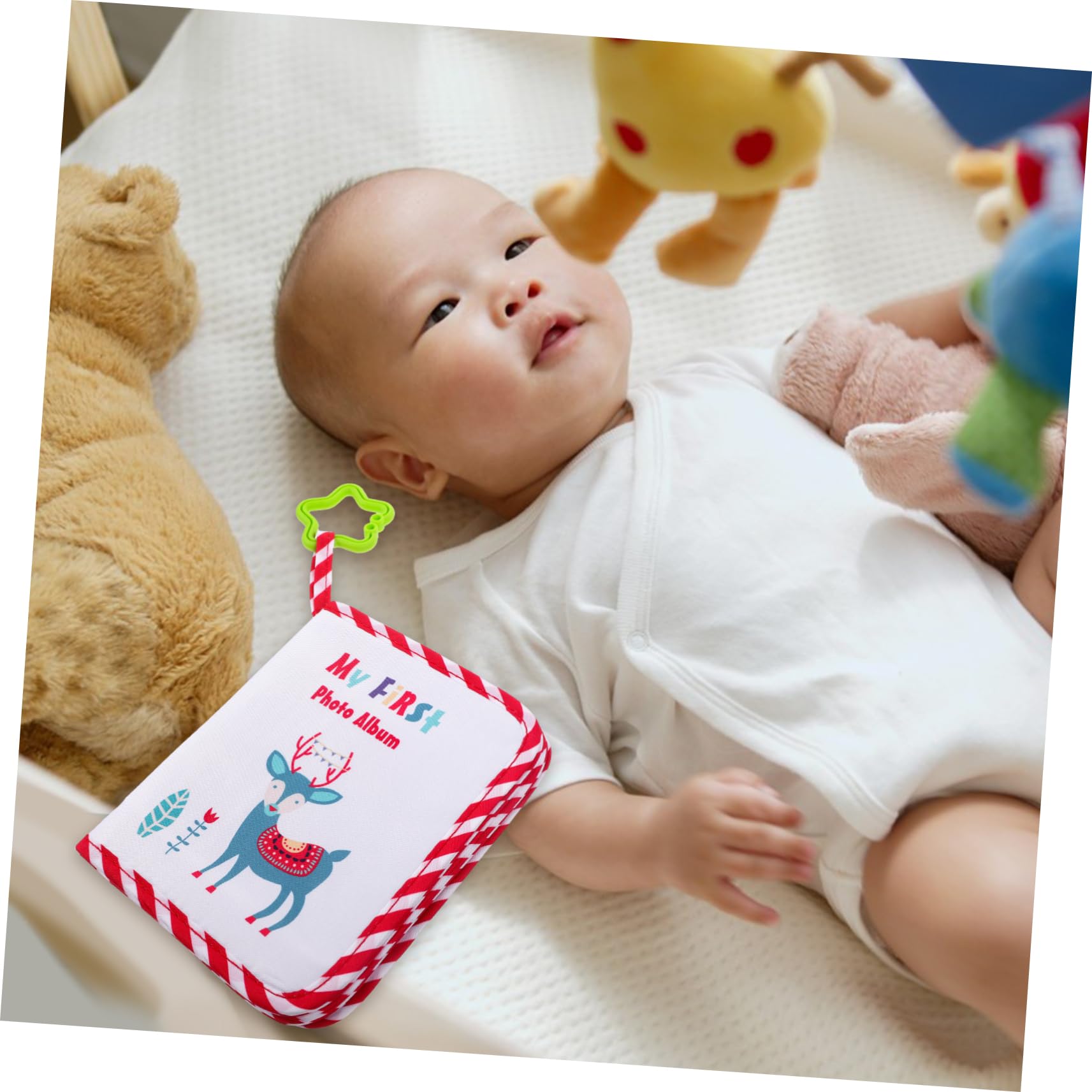 WATIIFUFU Cute Baby Photo Album - Newborn Memory Book for Boys & Girls - Scrapbook for First Year Milestones, Baby Shower Gift, and Family Keepsake