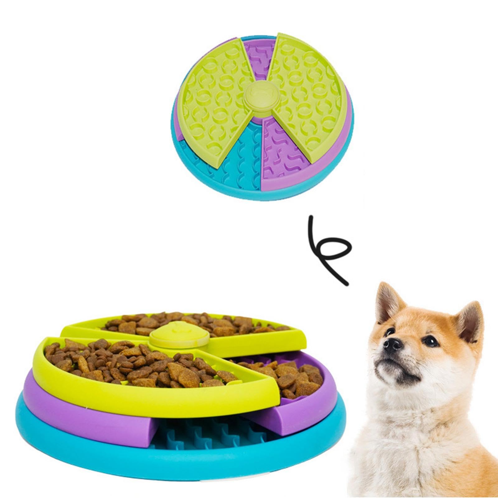 SECRET DESIRE Slow Feeder Bowl for Dogs & Cats - 3-Layer Durable Pet Food Dish - Prevent Bloat & Improve Digestion for Puppies & Adult Pets - Perfect for Mealtime & Training