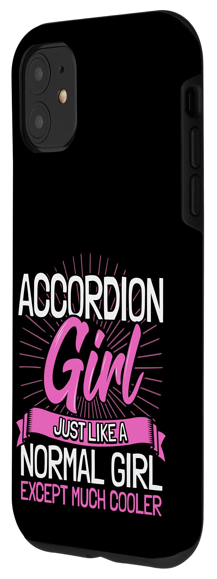 iPhone 11 Case for Women - Elegant Accordion Player Design Slim Protective Phone Cover - Perfect for Music Lovers, Performers & Gift Giving