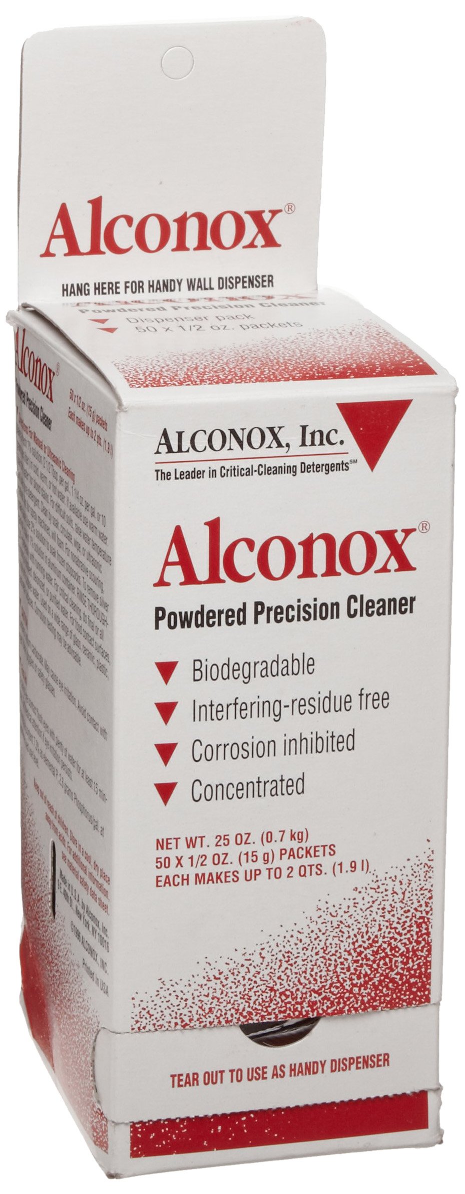 Alconox 1112 Powdered Precision Cleaner - 50 Pack (1/2oz Each) | Laboratory & Medical Equipment Detergent | Ideal for Surgical Instruments, Glassware & Lab Tools