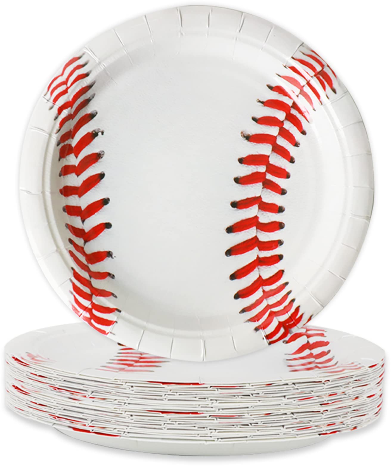 48 Pcs Baseball Themed Disposable Paper Plates - Party Supplies for Birthday, Baby Shower & Sports Events - Cake & Dessert Tableware with Baseball Decorations - Perfect for Sports Fans & Boys Parties
