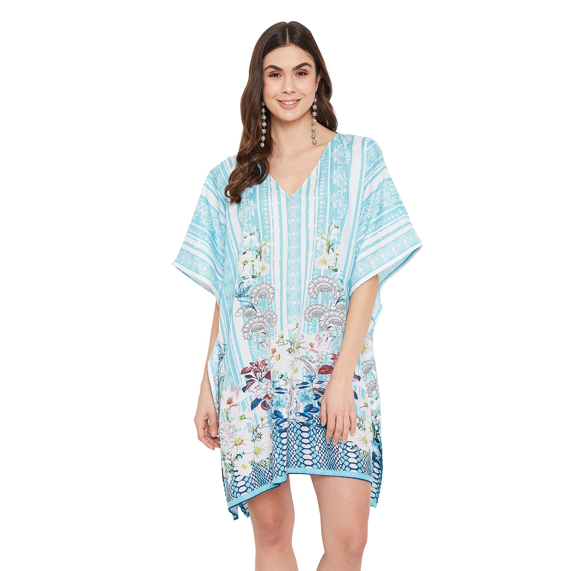 Gypsie Blu Women's African Dashiki Kimono Dress - Flowy Caftan Tunic Top, Summer Sundress in Plus Size & Petite Options | Perfect for Beach Vacations, Boho Festivals & Casual Outings