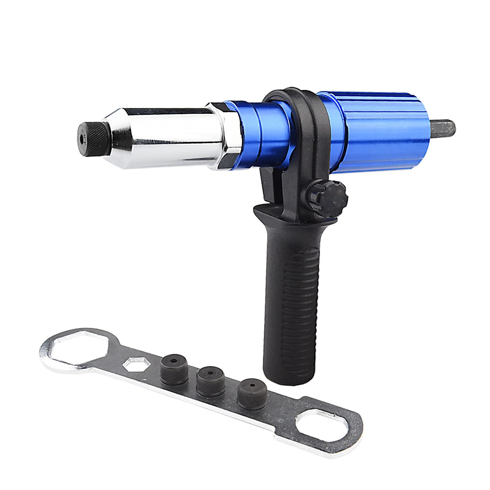 DOITOOL Cordless Electric Rivet Gun Kit - 1 Set Riveter Adapter with Power Hand Tool for Electric Drill | Mixed Color | Perfect for DIY Projects, Metalworking, and Home Repairs