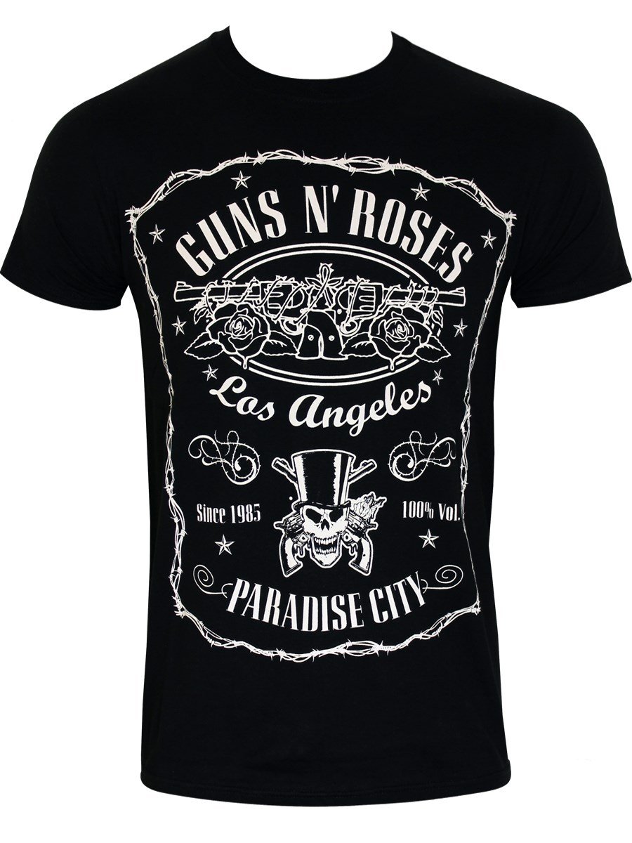 Guns N' Roses Official Paradise City Graphic T-Shirt for Men | Vintage Rock Band Merch | Perfect for Concerts, Gifts & Casual Wear