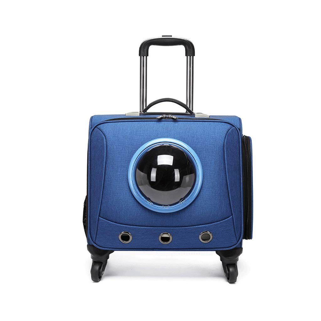 4 in 1 Multi-Function Pet Carrier - Convertible Dog Car Seat, Stroller & Wheeled Travel Carrier for Cats & Small Dogs up to 33lbs (Blue) - Perfect for Vet Visits, Travel & Outdoor Adventures