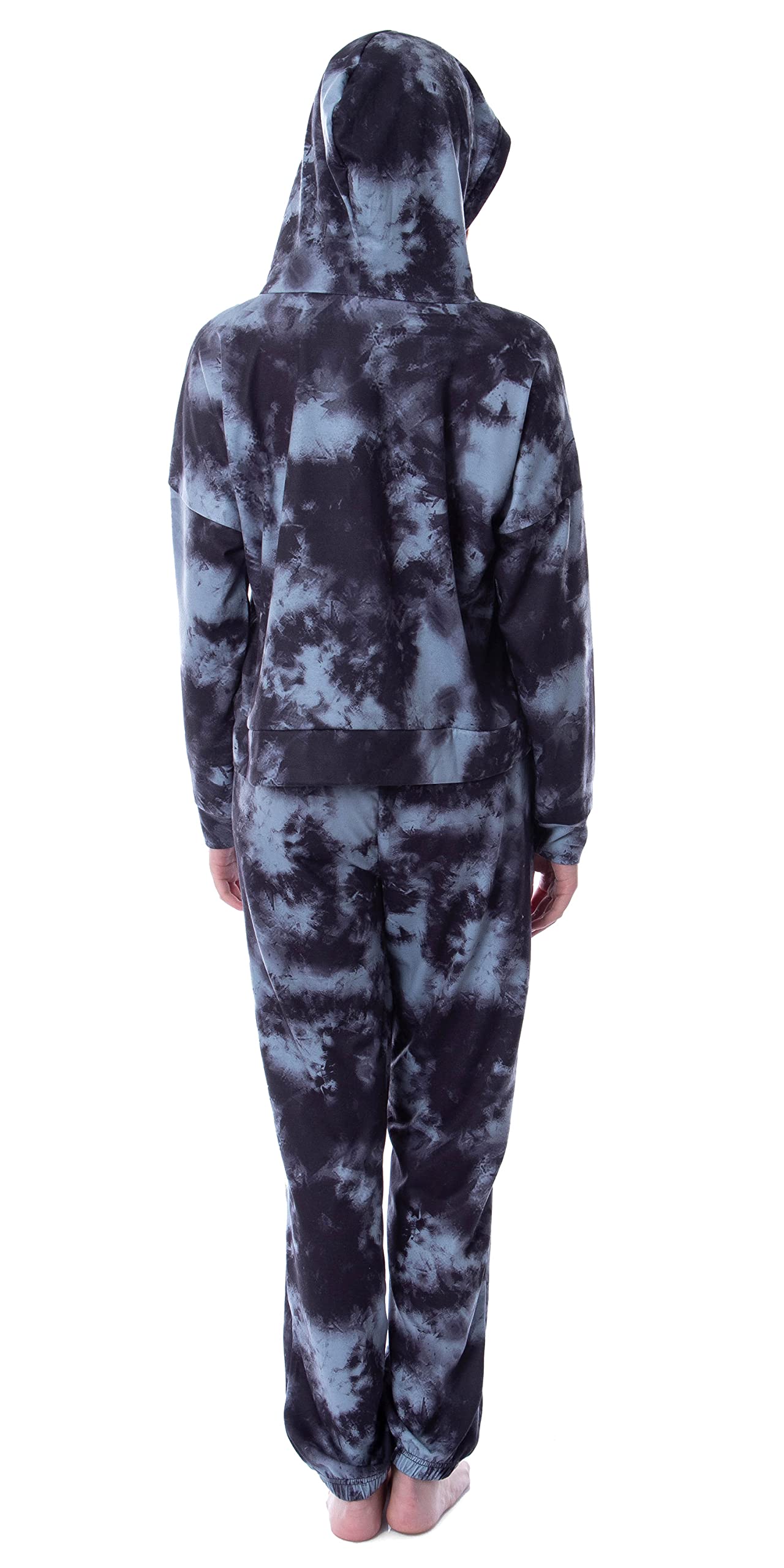 Harry Potter Wizarding World Women's Hogwarts Houses Tie-Dye Hooded Sweatshirt & Jogger Set - Cozy Lounge Wear for Potterheads & Movie Nights