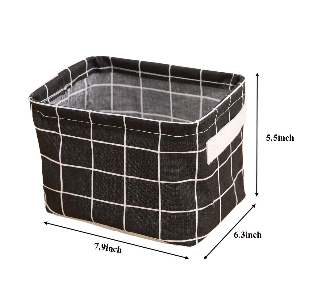 4-Pack Small Storage Baskets with Handles - 7.9