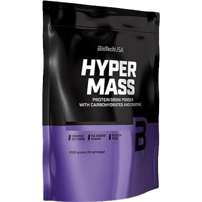 BioTechUSA Hyper Mass Gainer - Cookies & Cream Flavor, 1000g Protein Powder for Muscle Growth & Weight Gain | Perfect for Post-Workout Recovery & Bodybuilding Nutrition
