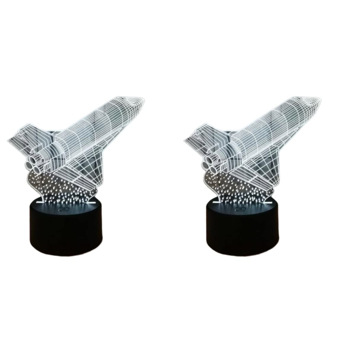 OSALADI 2-Pack 7 LED 3D Night Light - Touch & Remote Control Desk Lamp for Kids & Adults - Perfect for Bedroom, Nursery, Hallway & Home Decor
