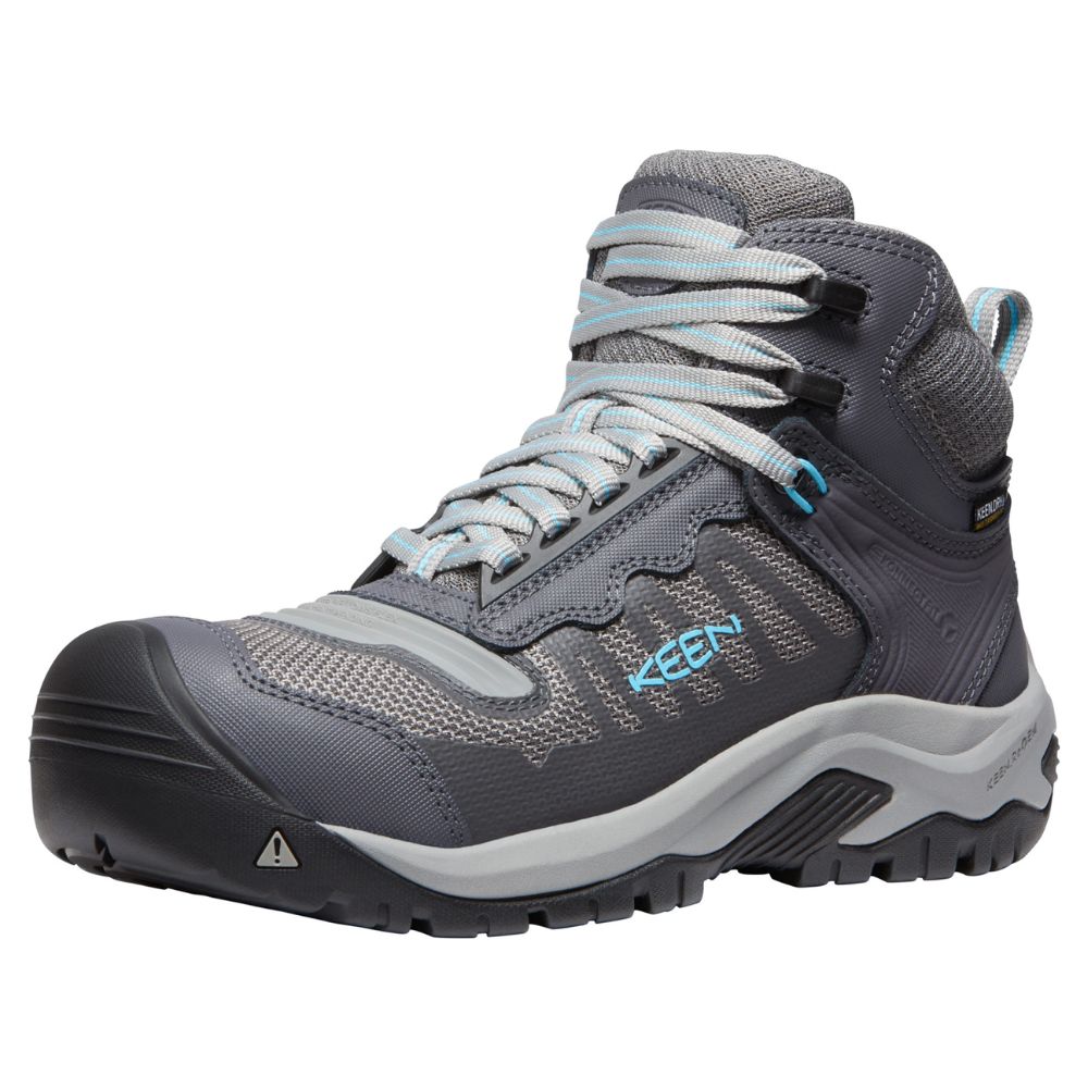 Keen Reno Women's Waterproof Composite Toe Work Shoes - Grey (1027116) | Slip-Resistant Safety Boots for Construction, Hiking & Outdoor Work
